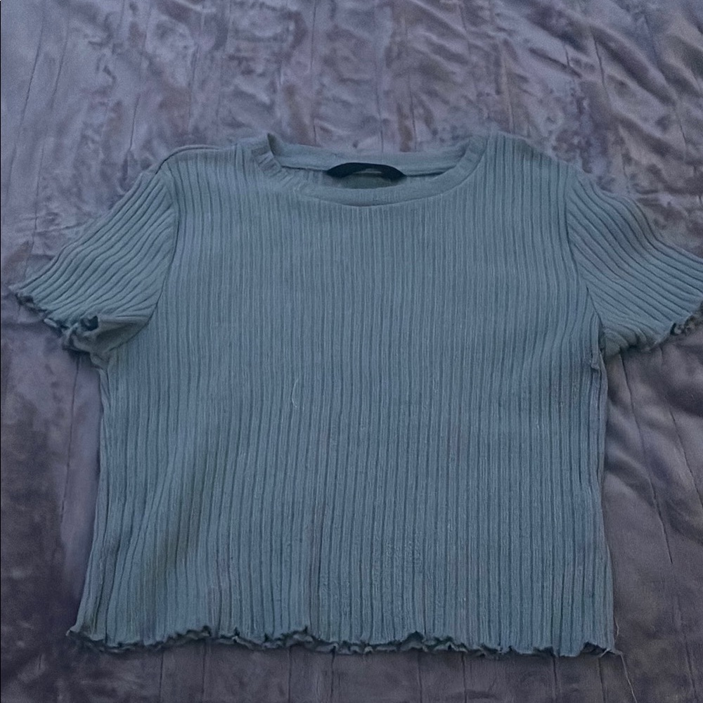 Women's Ribbed Knit Top - Green
